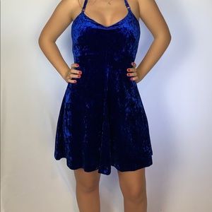 Calvin Klein Royal Blue Velvet Dress